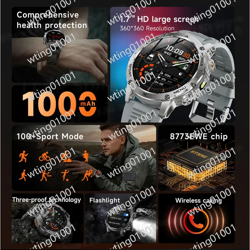 AK87 스마트워치 아웃도어 손전등 블루투스 통화 10 - Outdoor Sport Smart Watch 리뷰 및 가격