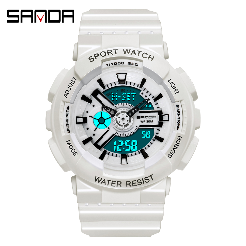 샌다 탑 브랜드 야외 스포츠 화이트 디지털 시계, 여성 - Outdoor Sport Watch 리뷰 및 가격