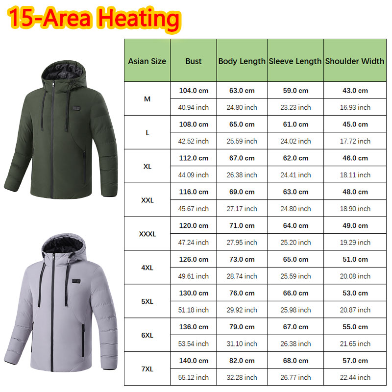 15구역 발열 겨울 후드 재킷 남성용 따뜻한 발열 재킷 - Outdoor Sport Area 리뷰 및 가격