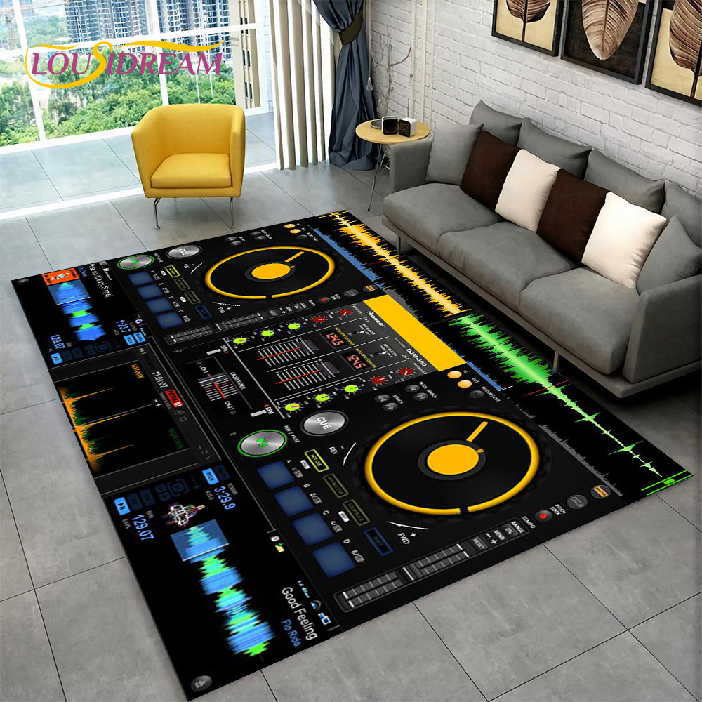 3D DJ 음악 스크린 키보드 영역 러그, 거실 침실  - Outdoor Sport Area 리뷰 및 가격