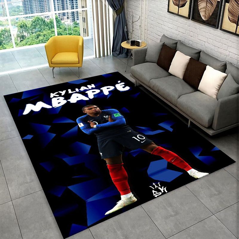 축구 M-Mbappe 스포츠 스타 논슬립 러그 거실,  - Outdoor Sport Area 리뷰 및 가격