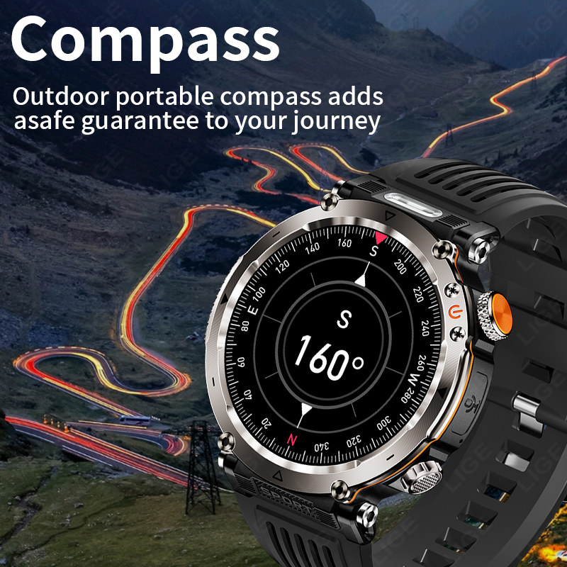 새로운 군용 야외 스마트워치 남성용 심박수 모니터 시계 - Outdoor Sport Smart Watch 리뷰 및 가격