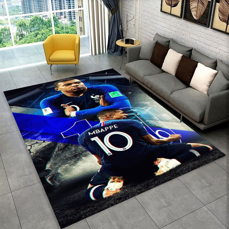 축구 M-Mbappe 스포츠 스타 논슬립 러그 거실,  - Outdoor Sport Area 리뷰 및 가격